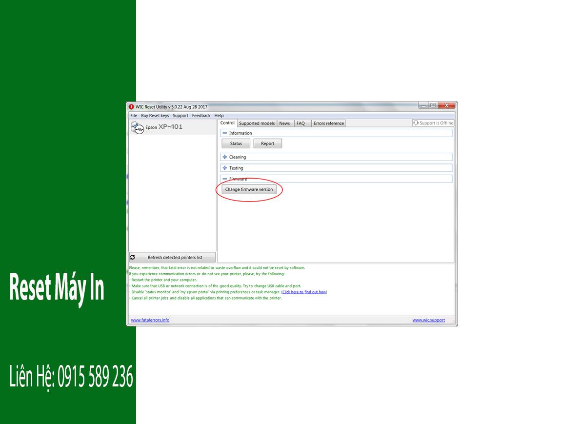 Key Firmware May In Epson XP-401 Step 2